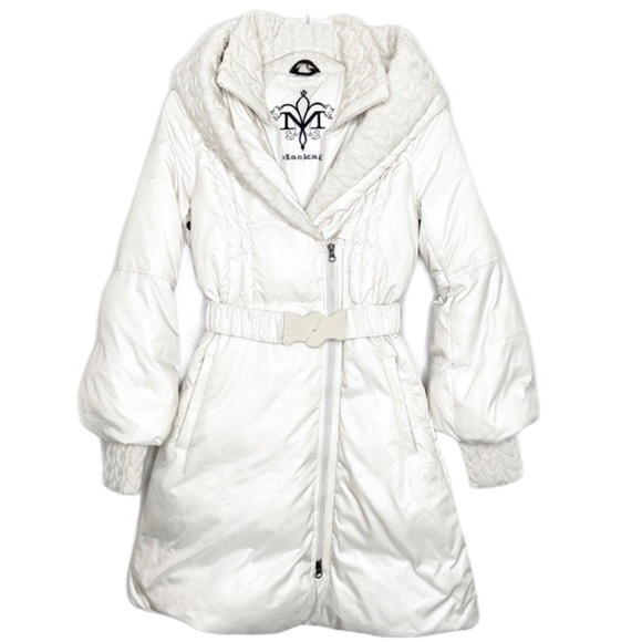 Mackage Off White Long Down Hooded Winter Coat XS - Picture 1 of 14